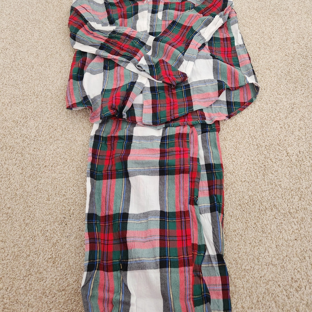 Victoria's Secret Red and Green Plaid Pajama Set